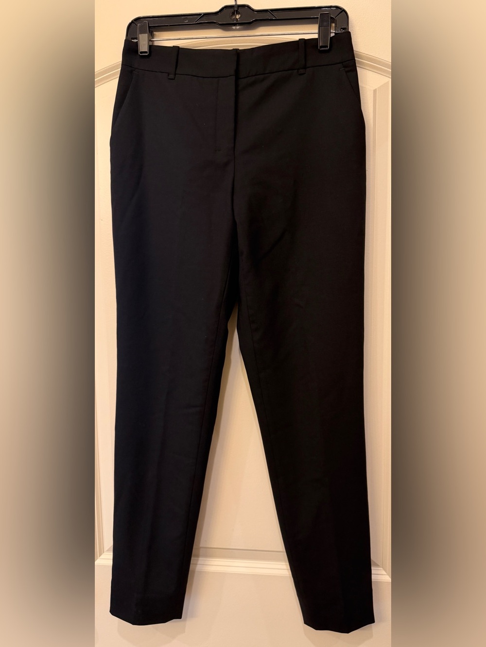M.M. LaFleur Black Italian Wool Lined Washable Trouser Pants SUC-18-282 Size 2